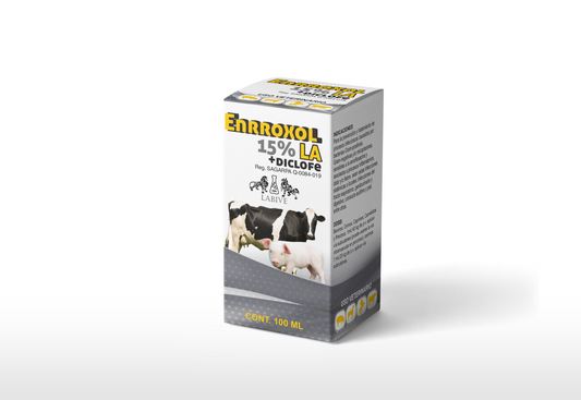 Enrroxol LA 15% Inyectable Antibacteriano y Analgésico para Ganado