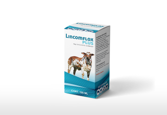 Lincomflox PLUS Inyectable Antibiótico para Enfermedades Respiratorias en Ganado