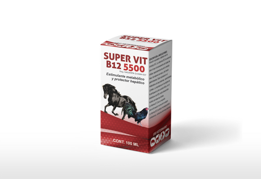 Supervit B12 5500 Inyectable u Oral Complejo B12 para Ganado