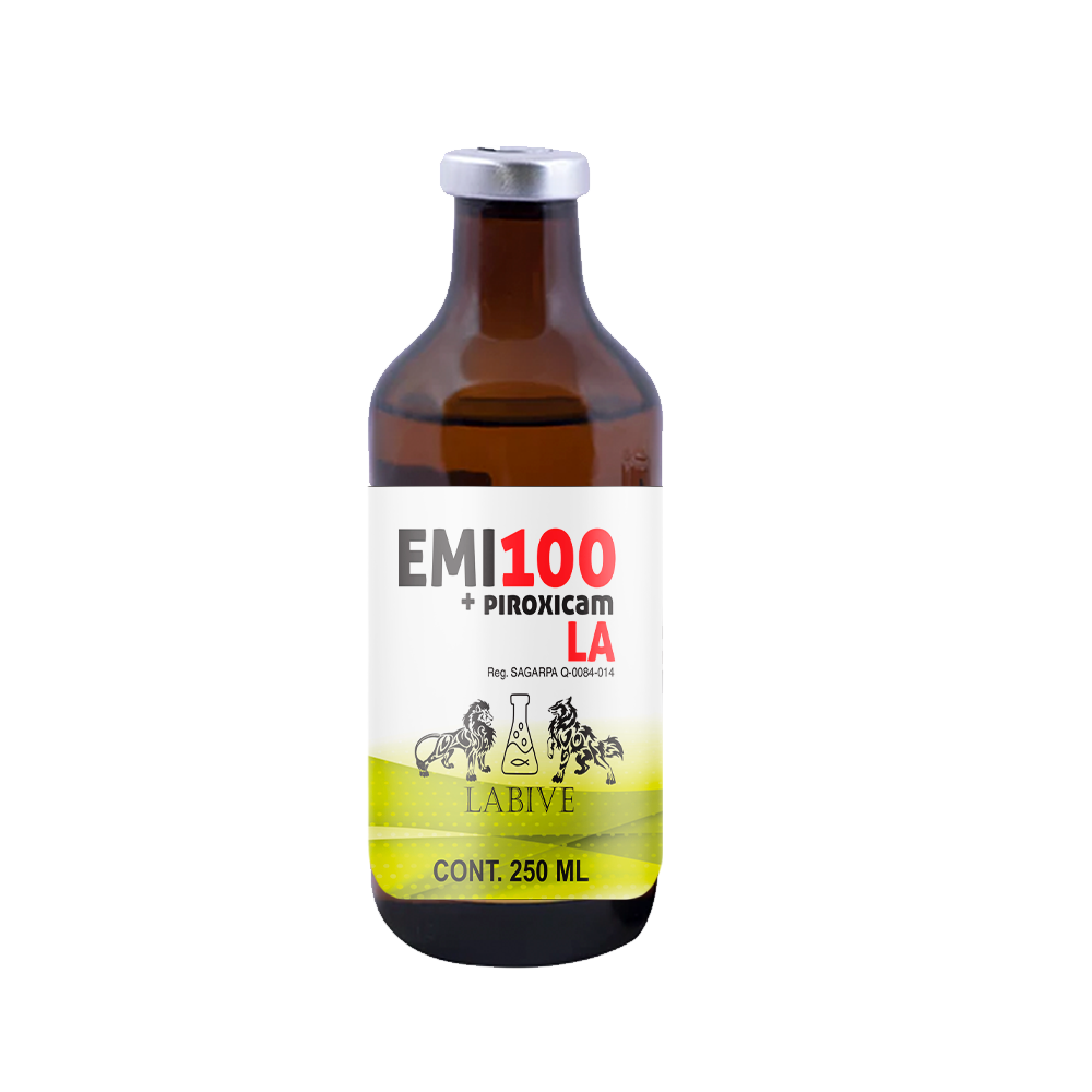 EMI 100 Inyectable Antibiótico de Amplio Espectro con Antiinflamatorio para Ganado