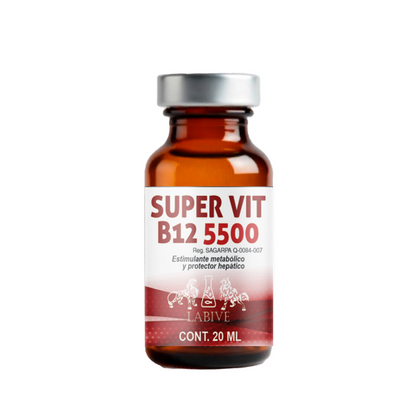 Supervit B12 5500 Inyectable u Oral Complejo B12 para Ganado