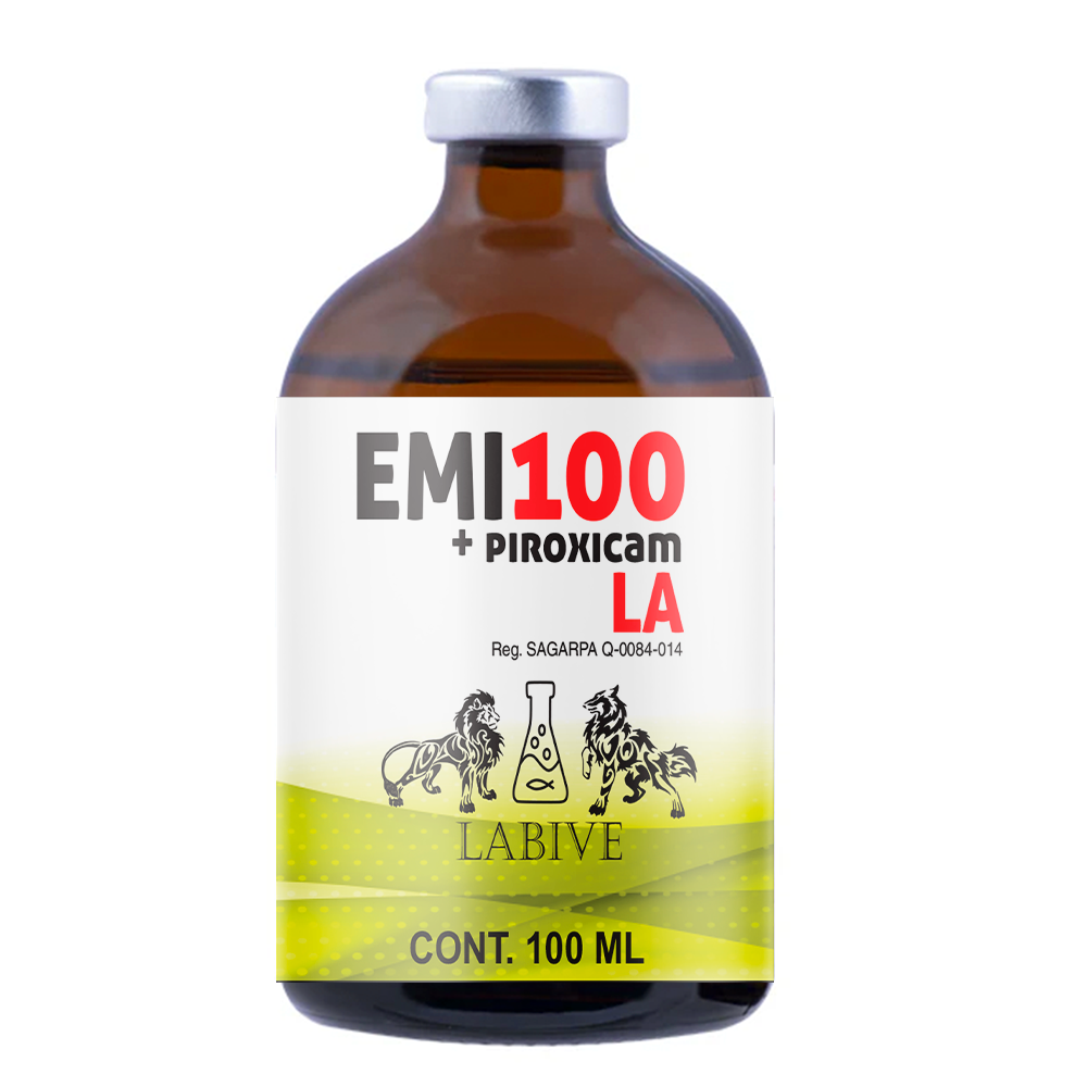 EMI 100 Inyectable Antibiótico de Amplio Espectro con Antiinflamatorio para Ganado