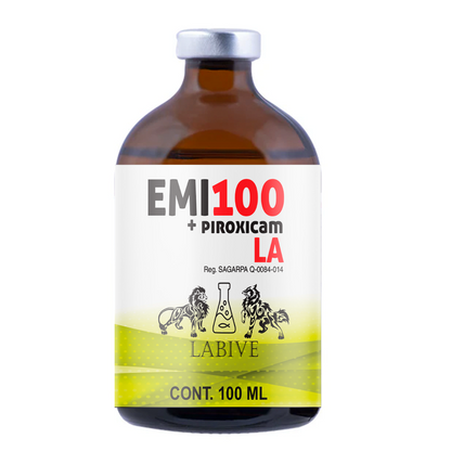 EMI 100 Inyectable Antibiótico de Amplio Espectro con Antiinflamatorio para Ganado