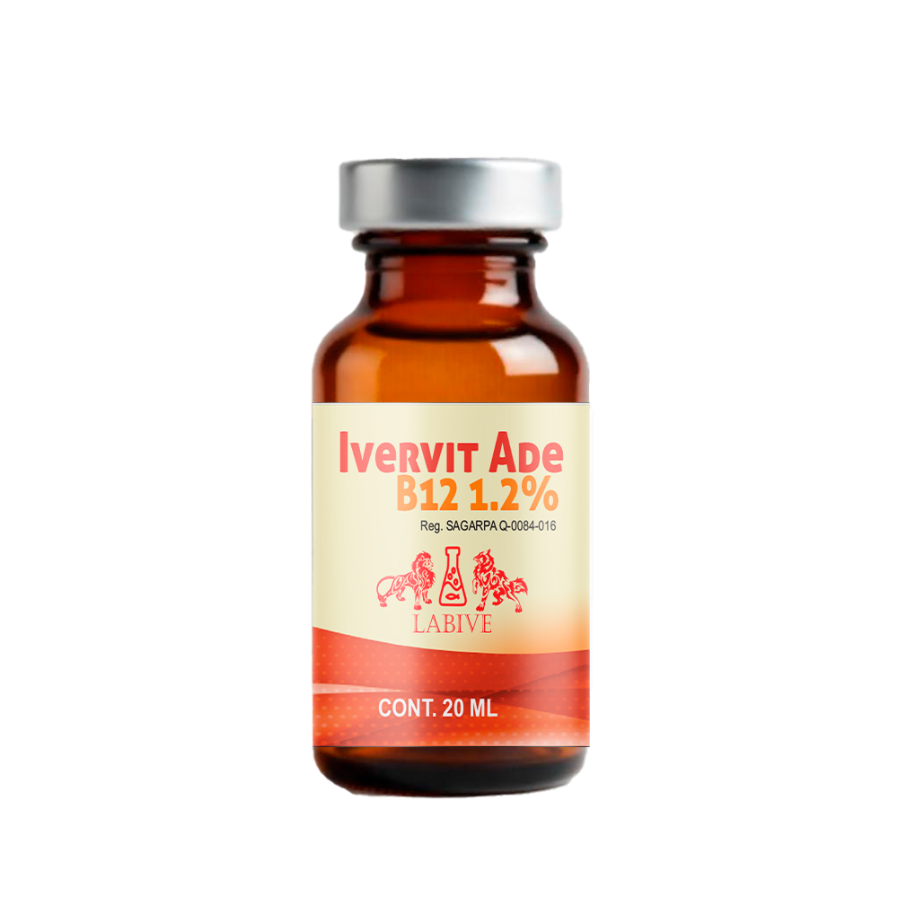 Ivervit ADE B12 Inyectable  Antiparasitario de Amplio Espectro con Vitaminas para Ganado