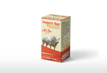 Ivervit ADE B12 Inyectable  Antiparasitario de Amplio Espectro con Vitaminas para Ganado