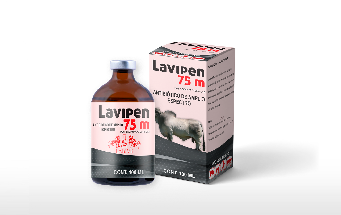 Lavipen 75M Inyectable Penicilina G Procaína de Acción Prolongada para Ganado