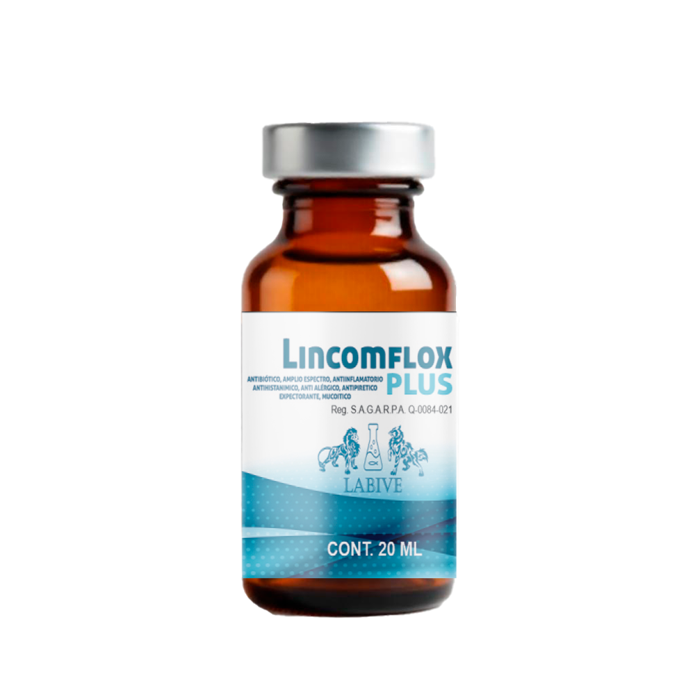 Lincomflox PLUS Inyectable  Antibiótico para Enfermedades Respiratorias en Ganado